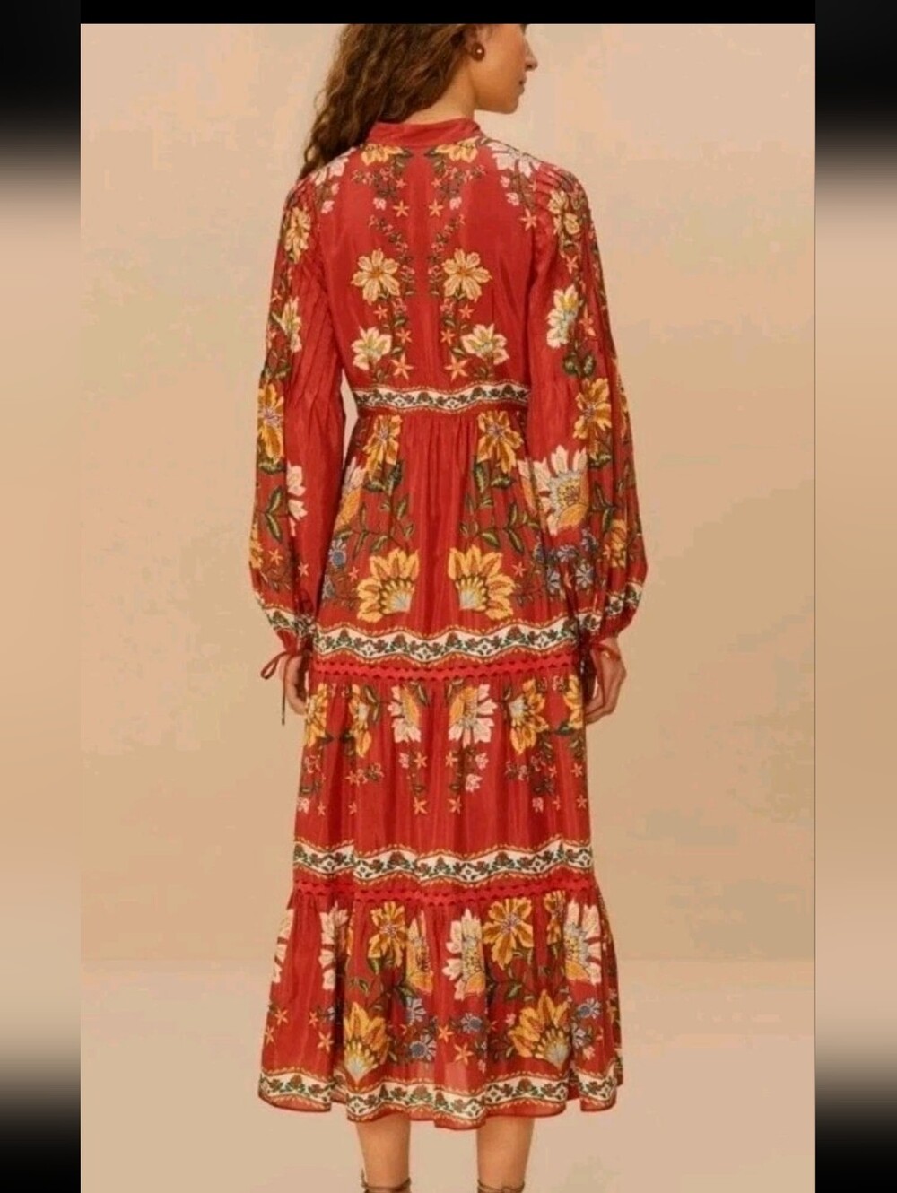 Farm Rio Red Garden Delight Mididress - Picture 3 of 6